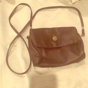 Brown leather purse